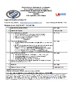 elac meeting agenda spanish